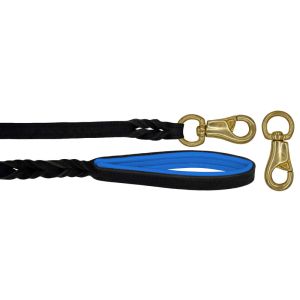 Braided leather guide made from genuine leather, 5mm thick, featuring leather backing – OD01002/150/20/BK/03/K06