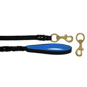 Braided leather guide made from genuine leather, 5mm thick, featuring leather backing – OD01002/150/20/BK/03/K11