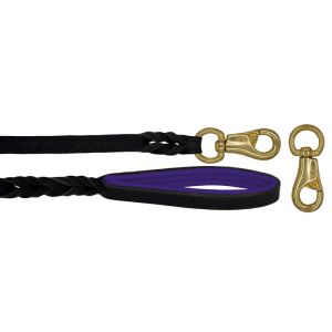 Braided leather guide made from genuine leather, 5mm thick, featuring leather backing – OD01002/150/20/BK/07/K06