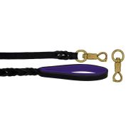 Braided leather guide made from genuine leather, 5mm thick, featuring leather backing – OD01002/150/20/BK/07/K08