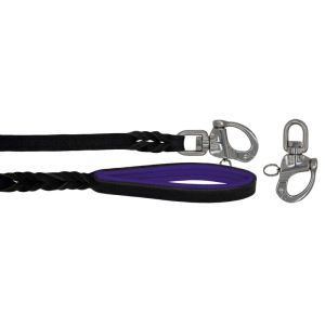 Braided leather guide made from genuine leather, 5mm thick, featuring leather backing – OD01002/150/20/BK/07/K10