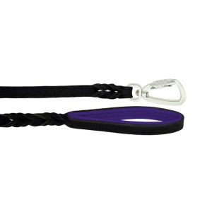 Braided leather guide made from genuine leather, 5mm thick, featuring leather backing – OD01002/150/20/BK/07/K14