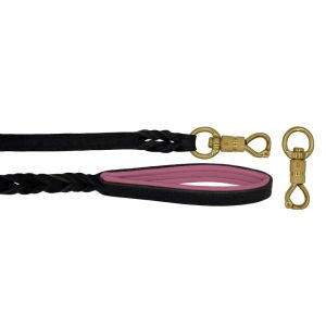 Braided leather guide made from genuine leather, 5mm thick, featuring leather backing – OD01002/150/20/BK/10/K08