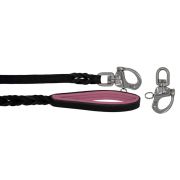 Braided leather guide made from genuine leather, 5mm thick, featuring leather backing – OD01002/150/20/BK/10/K10