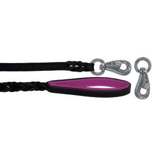 Braided leather guide made from genuine leather, 5mm thick, featuring leather backing – OD01002/150/20/BK/13/K05