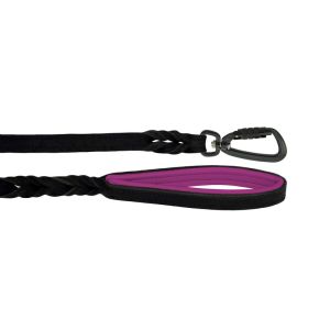 Braided leather guide made from genuine leather, 5mm thick, featuring leather backing – OD01002/150/20/BK/13/K15