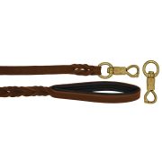 Braided leather guide made from genuine leather, 5mm thick, featuring leather backing – OD01002/150/20/BR/01/K08