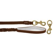 Braided leather guide made from genuine leather, 5mm thick, featuring leather backing – OD01002/150/20/BR/02/K04