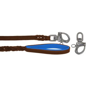 Braided leather guide made from genuine leather, 5mm thick, featuring leather backing – OD01002/150/20/BR/03/K10