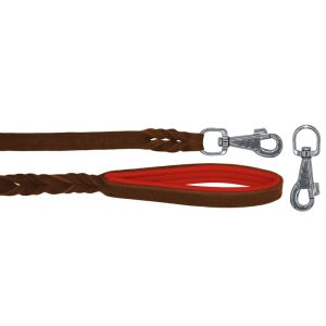 Braided leather guide made from genuine leather, 5mm thick, featuring leather backing – OD01002/150/20/BR/04/K03