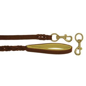 Braided leather guide made from genuine leather, 5mm thick, featuring leather backing – OD01002/150/20/BR/06/K11