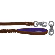 Braided leather guide made from genuine leather, 5mm thick, featuring leather backing – OD01002/150/20/BR/07/K05