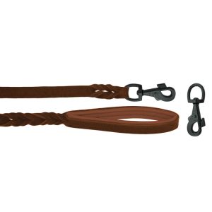 Braided leather guide made from genuine leather, 5mm thick, featuring leather backing – OD01002/150/20/BR/08/K13