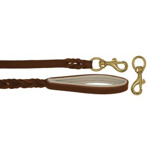 Braided leather guide made from genuine leather, 5mm thick, featuring leather backing – OD01002/150/20/BR/09/K04