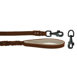 Braided leather guide made from genuine leather, 5mm thick, featuring leather backing – OD01002/150/20/BR/09/K13