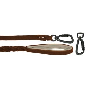 Braided leather guide made from genuine leather, 5mm thick, featuring leather backing – OD01002/150/20/BR/09/K15