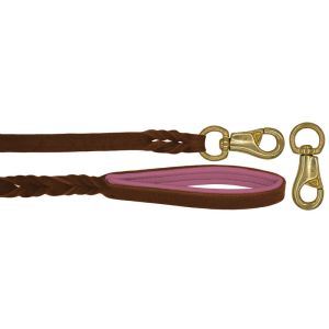 Braided leather guide made from genuine leather, 5mm thick, featuring leather backing – OD01002/150/20/BR/10/K06