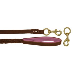 Braided leather guide made from genuine leather, 5mm thick, featuring leather backing – OD01002/150/20/BR/10/K11