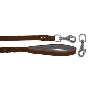 Braided leather guide made from genuine leather, 5mm thick, featuring leather backing – OD01002/150/20/BR/12/K03