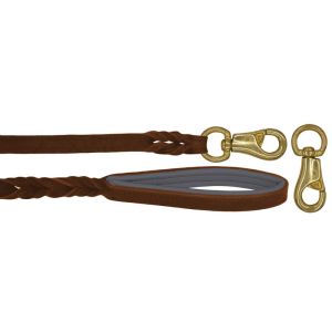 Braided leather guide made from genuine leather, 5mm thick, featuring leather backing – OD01002/150/20/BR/12/K06