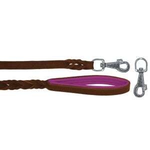 Braided leather guide made from genuine leather, 5mm thick, featuring leather backing – OD01002/150/20/BR/13/K03
