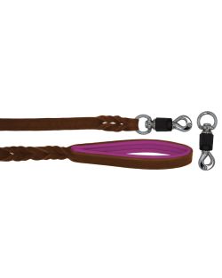 Correa trenzada de cuero auténtico de 5 mm de grosor. Incluye forro de cuero. - OD01002/150/20/BR/13/K07