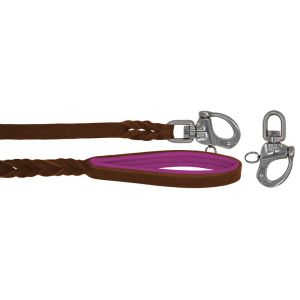 Braided leather guide made from genuine leather, 5mm thick, featuring leather backing – OD01002/150/20/BR/13/K10