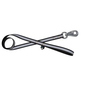 Correa impermeable de perrocreflectante – 100% resistente al agua y a las bacterias – OI01010/120/25/BK/00/K05